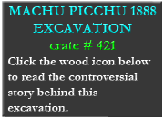 MACHU PICCHU 1888 EXCAVATION.